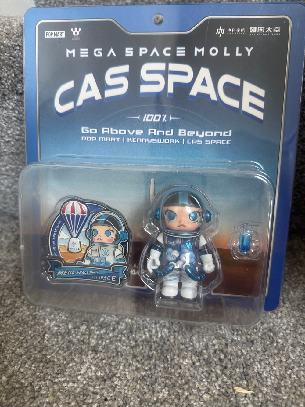 Pop Mart Mega Space Molly CAS Space Blue Astronaut Figure for Kids